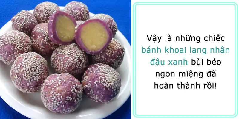 Cách làm bánh khoai lang nhân đậu xanh ngon và béo hấp dẫn