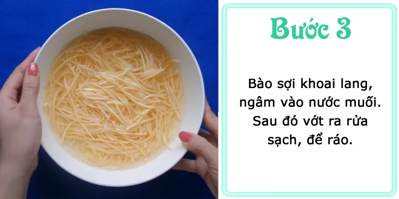 Cách làm bánh tôm sợi khoai lang sợi giòn rụm ngon khó cưỡng