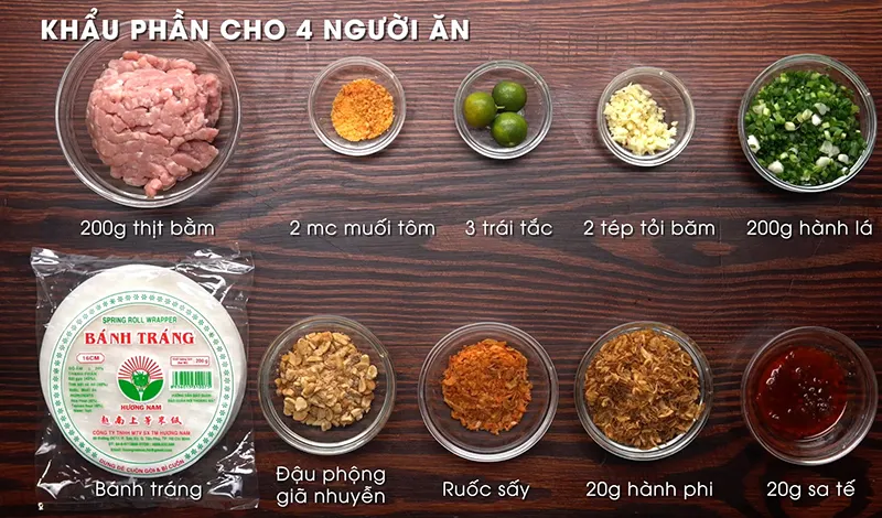 Cách làm bánh tráng trộn thịt bằm mỡ hành, ngon điên đảo gây sốt cộng đồng mạng