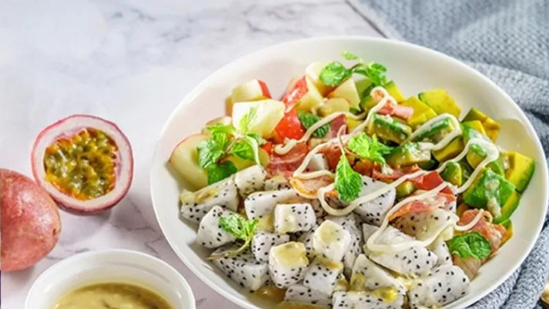 Giải ngán ngày Tết với món salad hoa quả kiểu Hàn Quốc