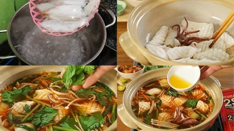 Hướng dẫn làm canh kim chi nấm kim châm Hàn Quốc thơm ngon và đậm đà