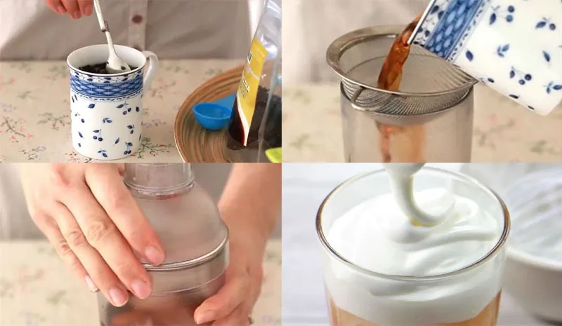 Hướng dẫn pha chế hồng trà và bọt kem sữa Milk Foam vị muối biển