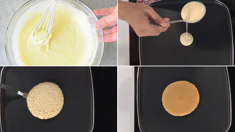 Tráng miệng cùng với món Pancake kem mè ngon hết ý